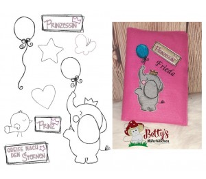 Stickserie - ElefantenprinzESSIN Doodle